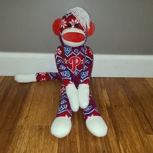 ⚾️ Philadelphia Phillies Ugly Sock Monkey Plush MLB Licensed 20” w/ Velcro Hands